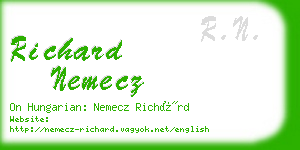 richard nemecz business card